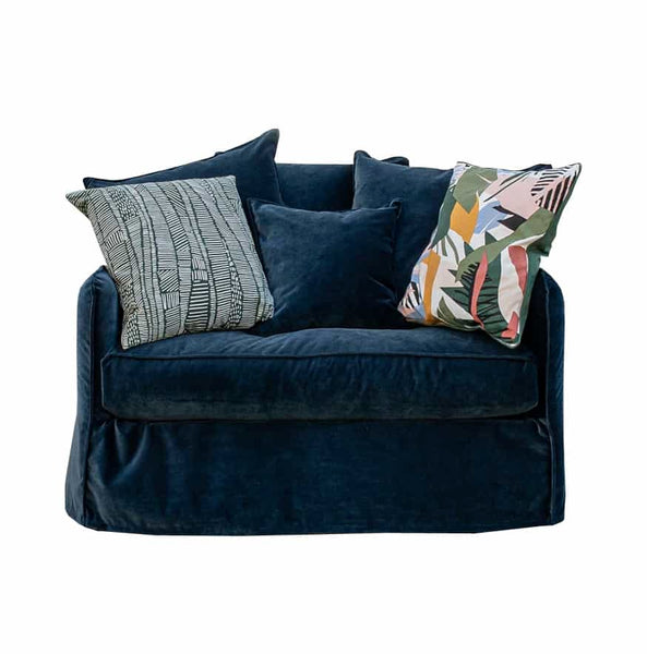 Fauteuil effet velours Albe