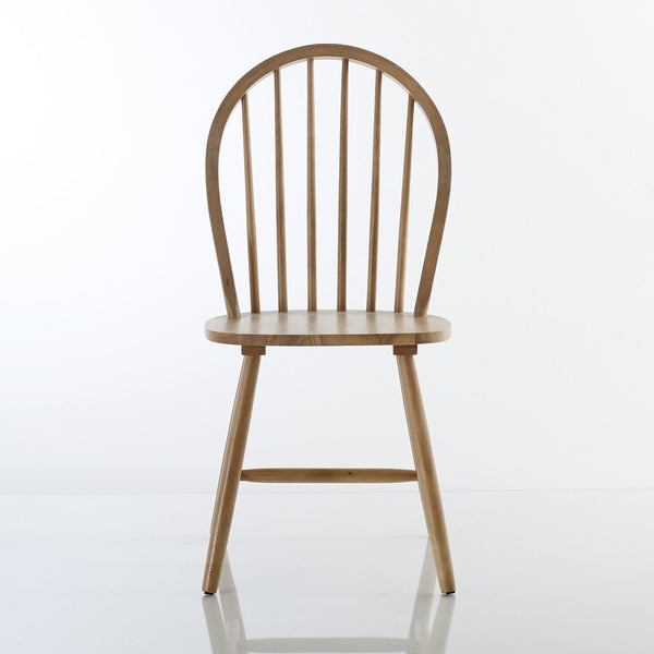 Lot de 2 chaises à barreaux Sarine en hévéa massif