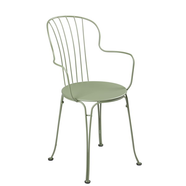 Lot de 2 chaises de jardin Orbe en métal vert cactus
