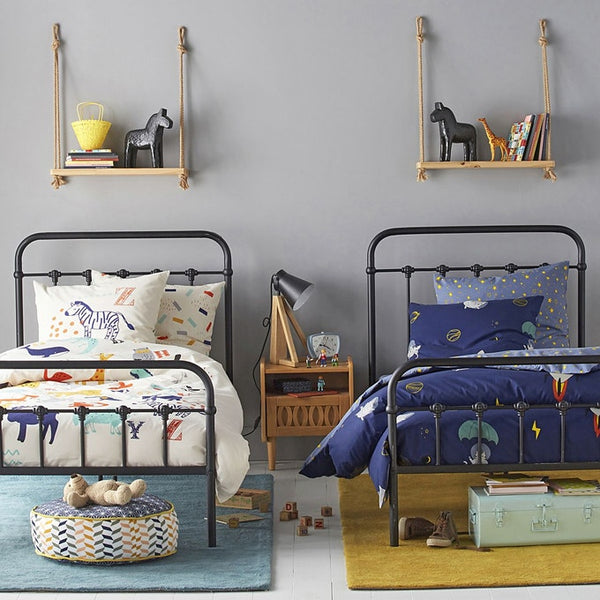 Étagère Hyrôme en pin et sisal naturel