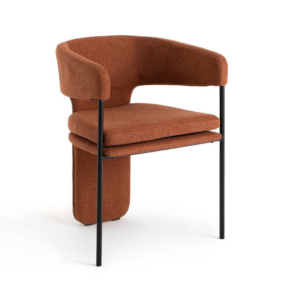Fauteuil de table Aries tissu terracotta