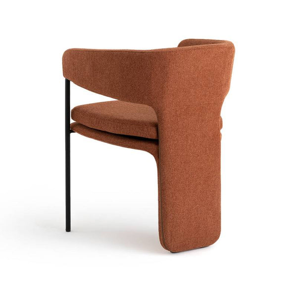 Fauteuil de table Aries tissu terracotta