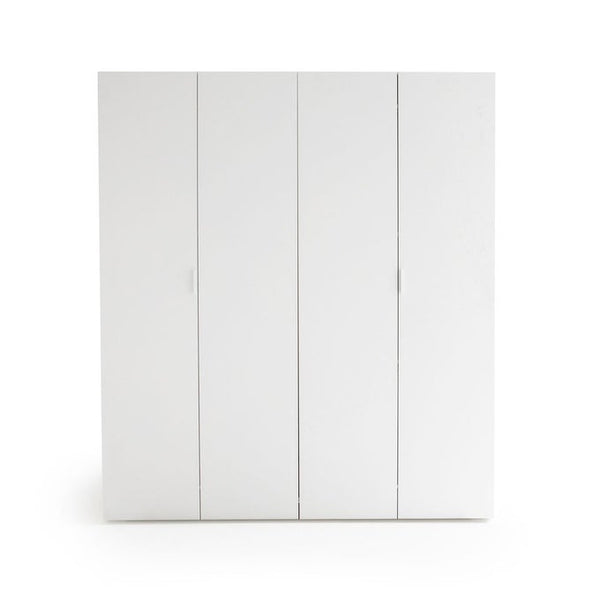 Armoire dressing Leitha en mélaminé blanc