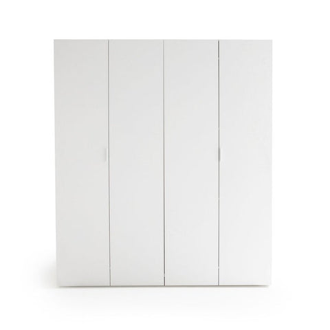 Armoire dressing Leitha en mélaminé blanc
