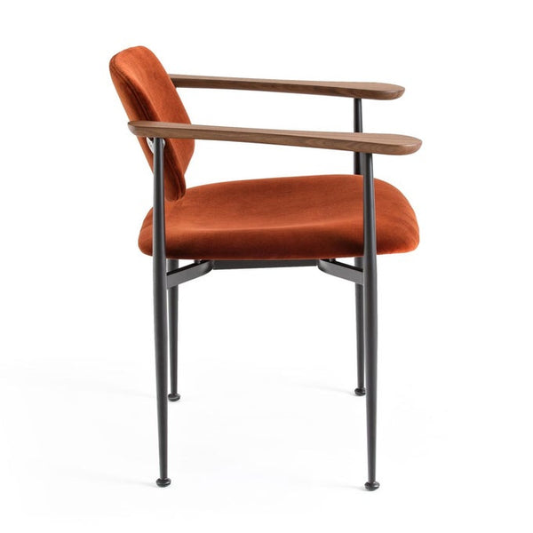 Fauteuil Feldaist coton rouge cinabre