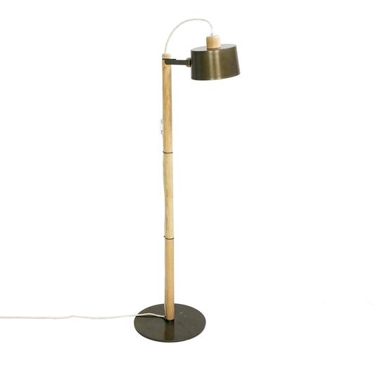 Lampadaire Abùno en chêne et métal