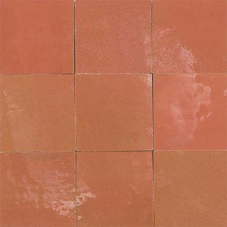 Carreau de Zellige saumon ocre