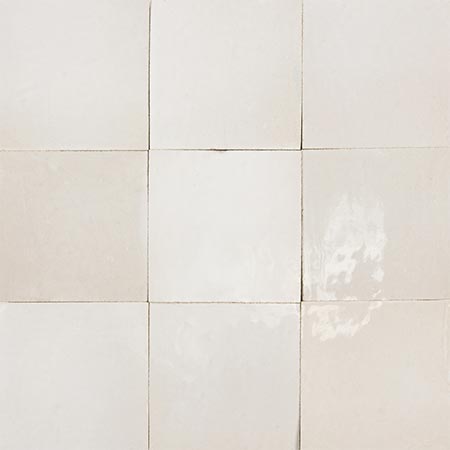 Carreau de Zellige blanc rosé