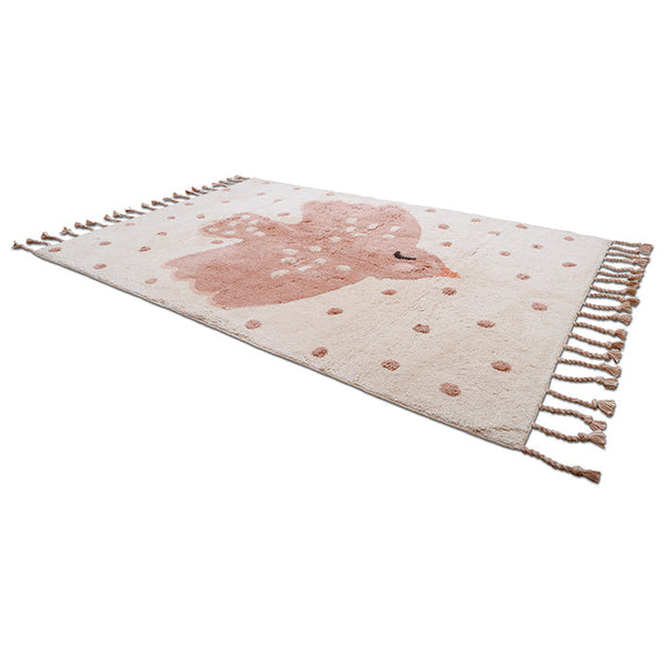 Tapis enfants oiseaux rose blush Shur