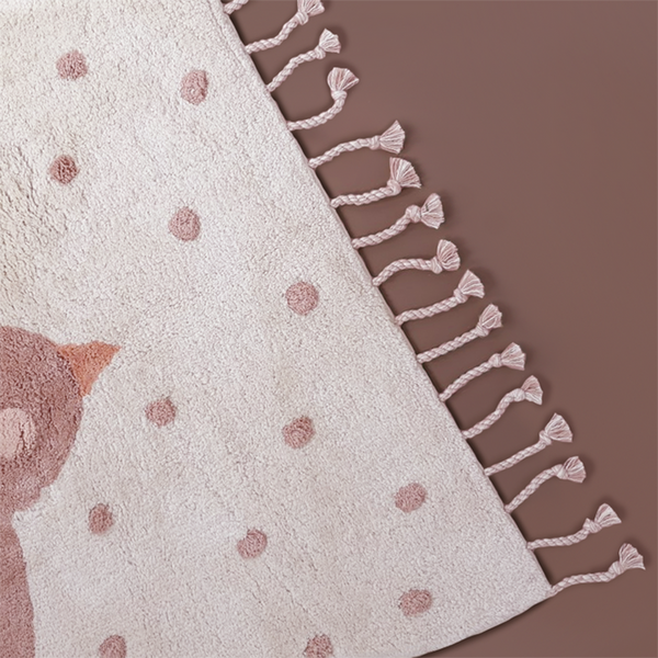 Tapis enfants oiseaux rose blush Shur