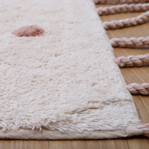 Tapis enfants oiseaux rose blush Shur