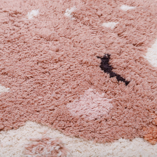 Tapis enfants oiseaux rose blush Shur