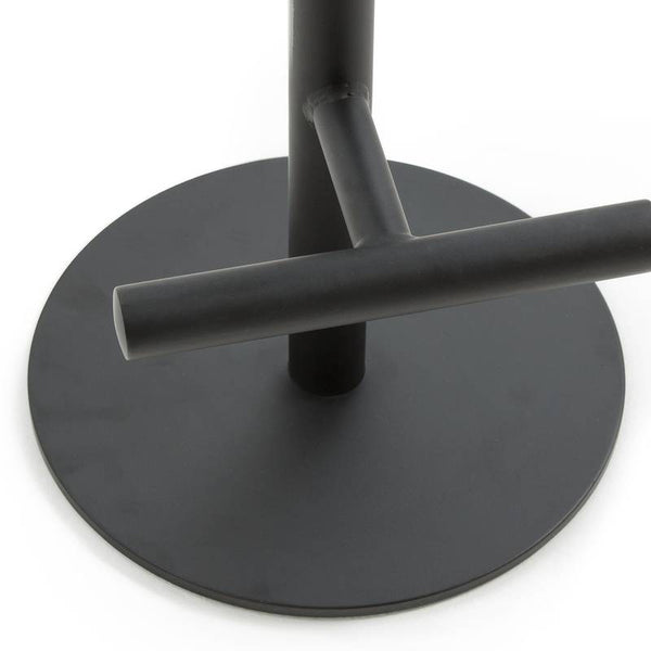 Tabouret de bar mi-hauteur Sias noir