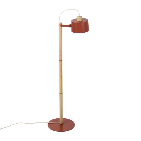 Lampadaire Abùno en chêne et métal