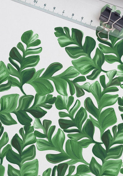 Papier peint Pacifico XL vert sur mesure