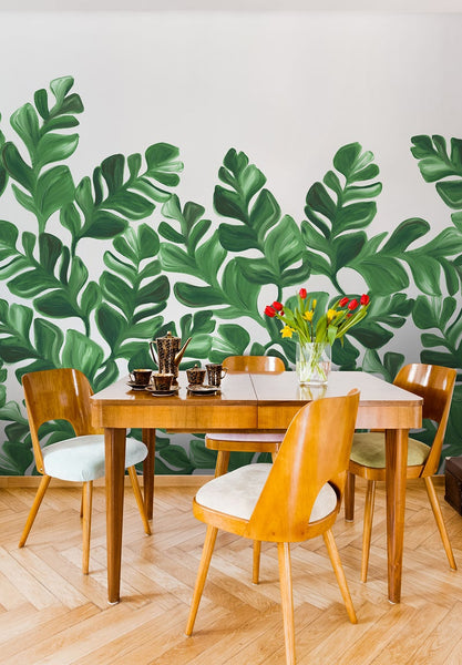 Papier peint Pacifico XL vert sur mesure