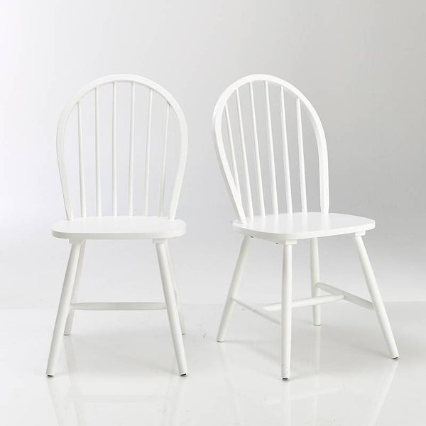 Lot de 2 chaises à barreaux Sarine en hévéa massif