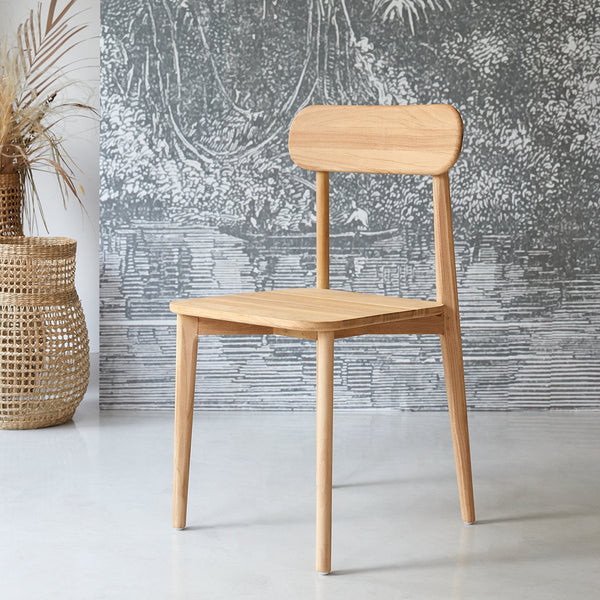Chaise SAÔNE, en teck, naturel