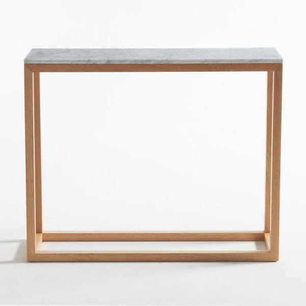 Console Merkys chêne et marbre
