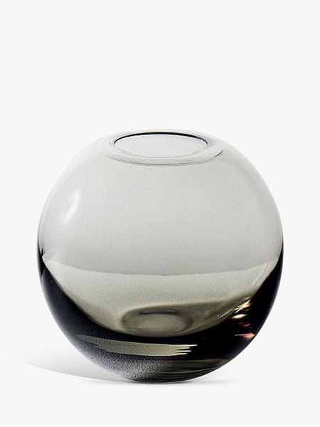 GB - Vase Chapel en verre fumé gris