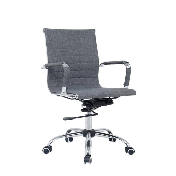 NL - Chaise de bureau Hollandsdiep en tissu gris