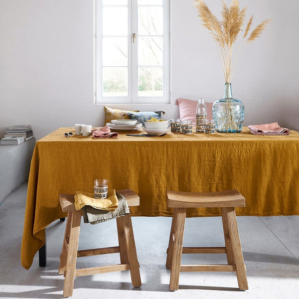 Nappe Mattig en lin ocre