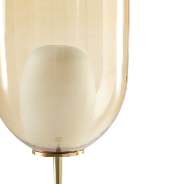 Lampadaire Siret laiton et verre