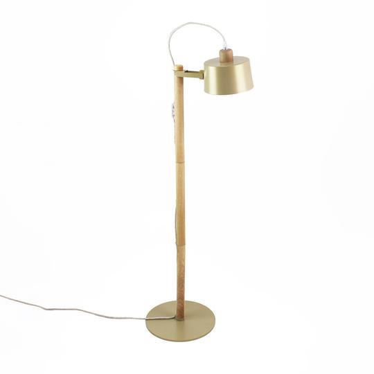 Lampadaire Abùno en chêne et métal