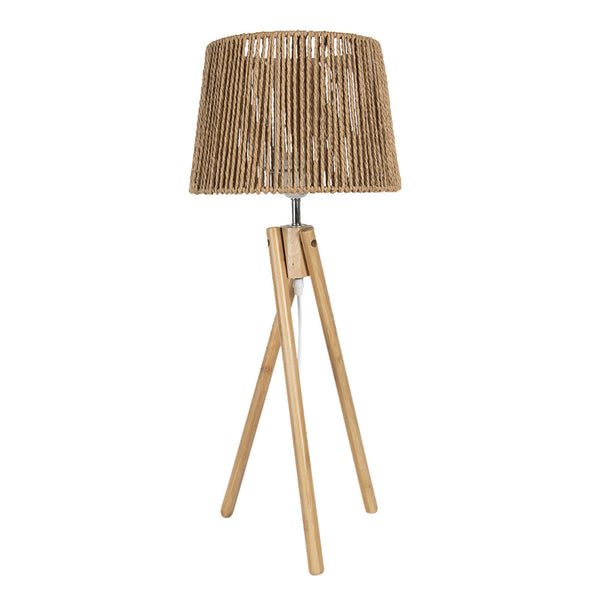NL - Lampe Angstel en bois et cordage naturel