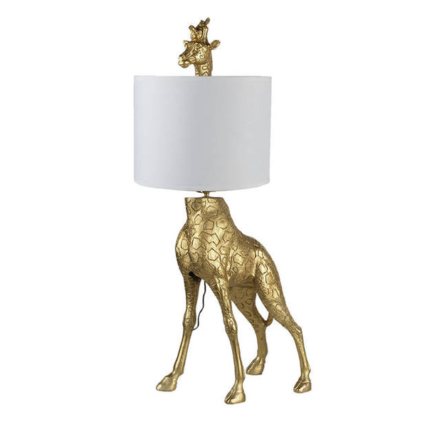 NL - Lampe Amerdiep en polyrésine dorée