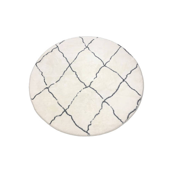 NL - Tapis rond Goorloop en polyester écru