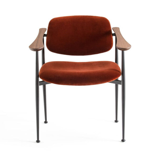 Fauteuil Feldaist coton rouge cinabre