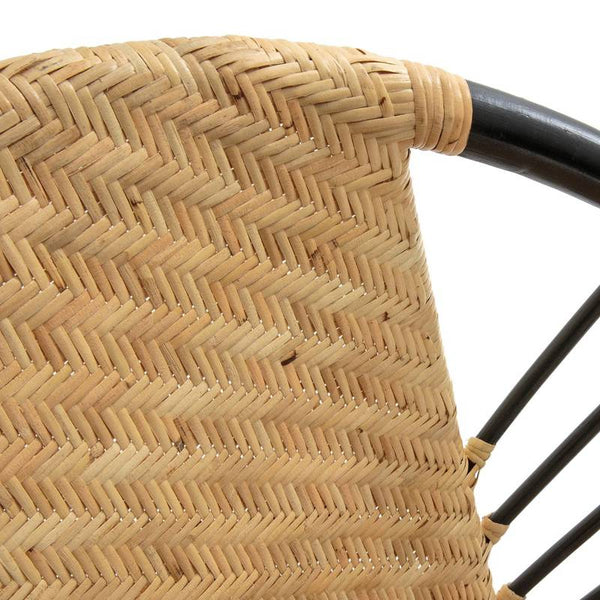Fauteuil Oltet rotin et métal