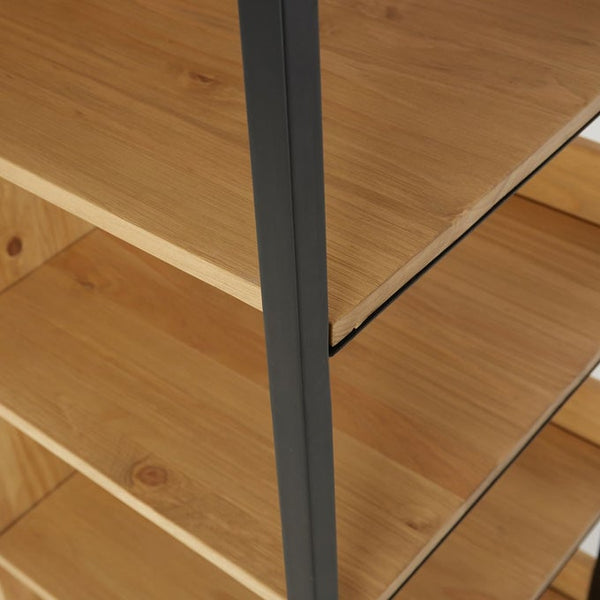 Armoire penderie Meng pin et métal