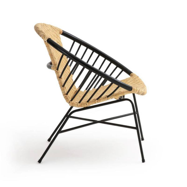 Fauteuil Oltet rotin et métal