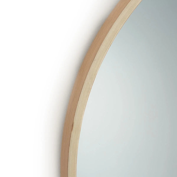 Miroir déco, PAVLA, en chêne clair 59 cm