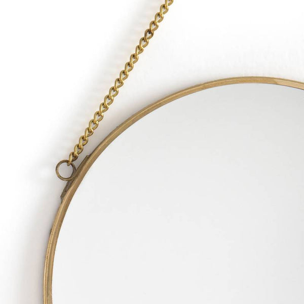 Lot de 2 miroirs ronds Samina, laiton