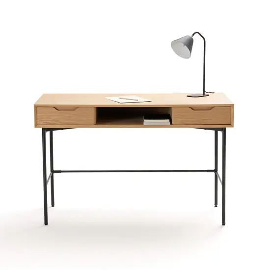 Bureau Aquio en chêne et métal