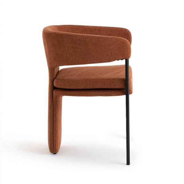 Fauteuil de table Aries tissu terracotta