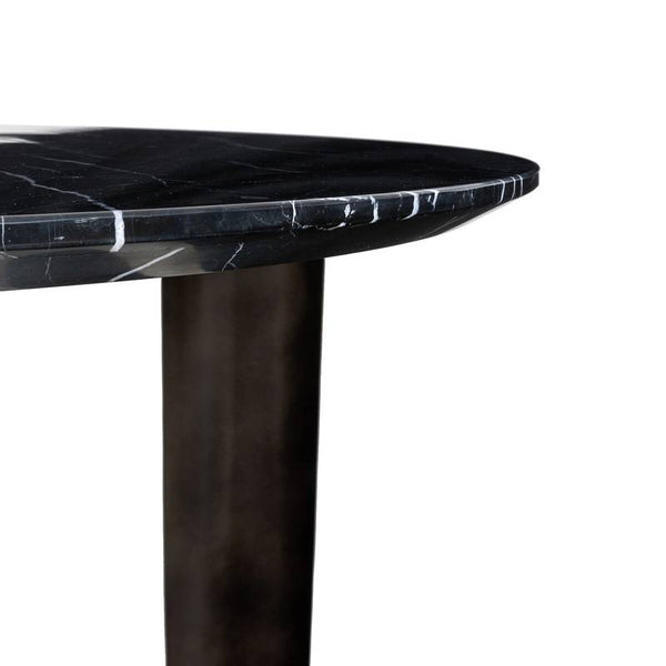 Table ronde Cibin marbre noir