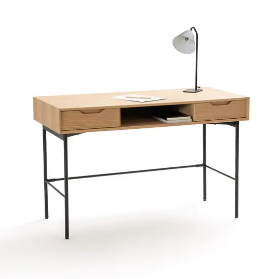 Bureau Aquio en chêne et métal