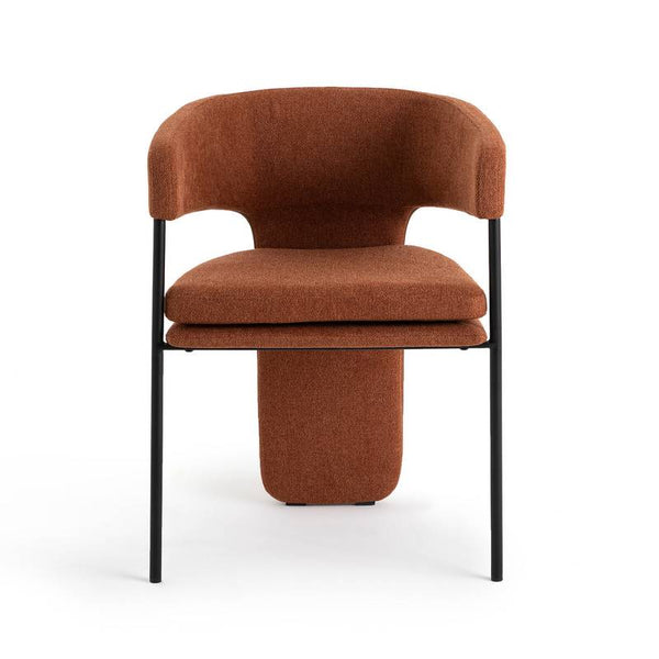 Fauteuil de table Aries tissu terracotta