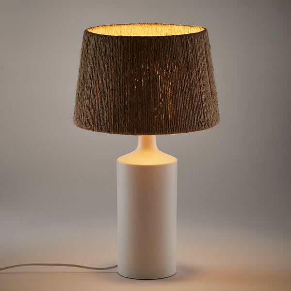 Lampe à poser Rupel, céramique et chanvre, naturel