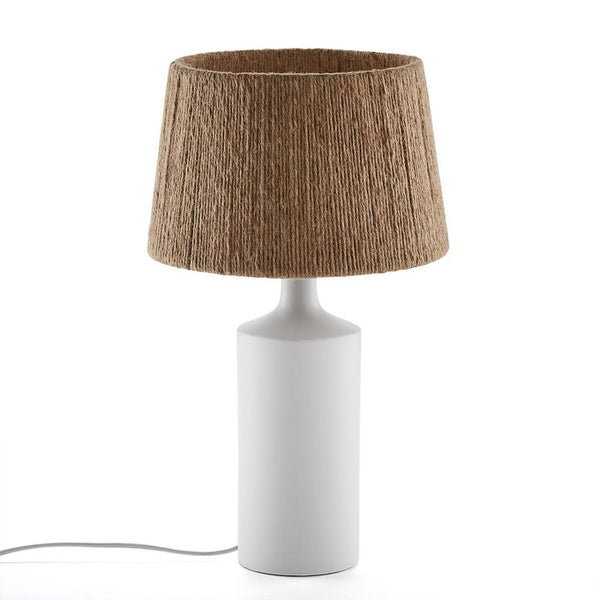 Lampe à poser Rupel, céramique et chanvre, naturel