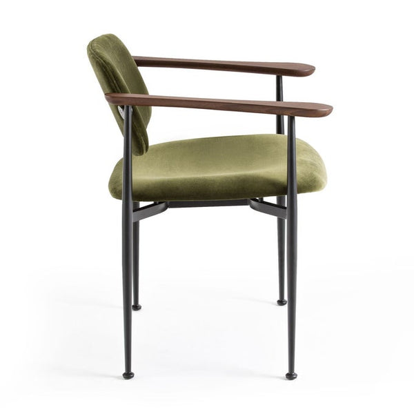 Fauteuil Feldaist coton vert mousse