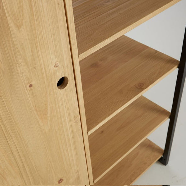 Armoire penderie Meng pin et métal