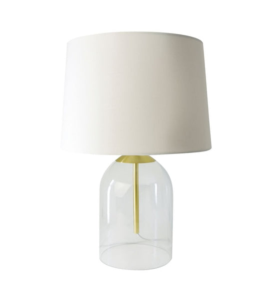 AU - Lampe à poser verre et blanc Preseley