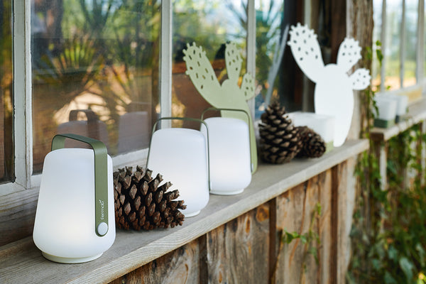 Lot de 3 baladeuses de jardin Kander en métal muscade