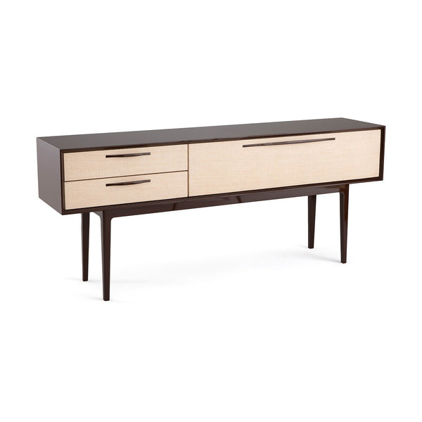Buffet enfilade laqué IXEURE, marron glacé