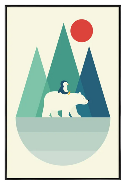 Cadre avec affiche MOURNE noir
